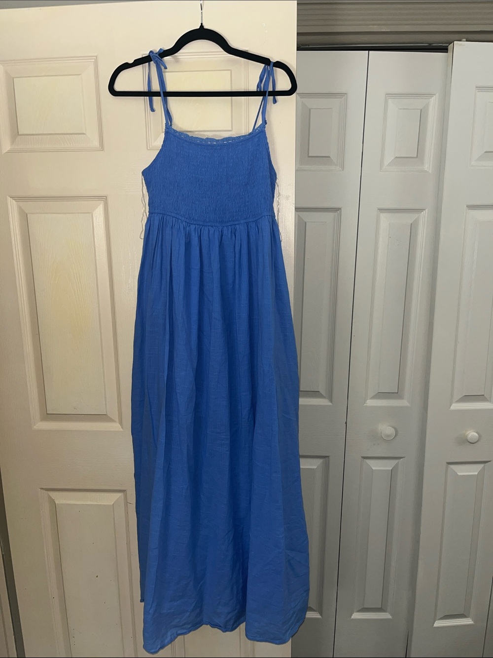 Altar’D State Blue Tie-Shoulder Maxi Dress